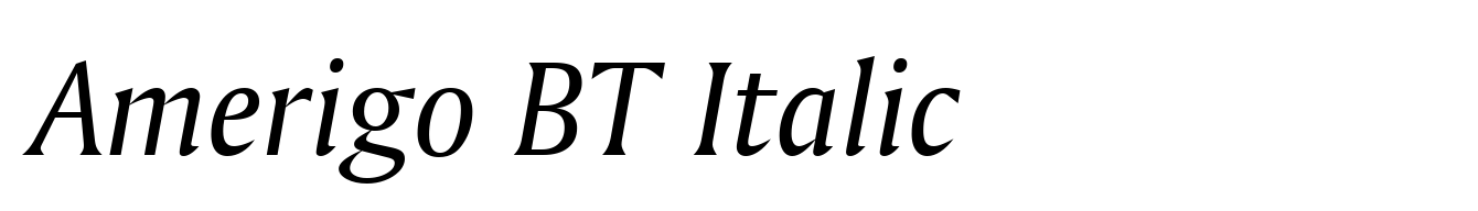 Amerigo BT Italic